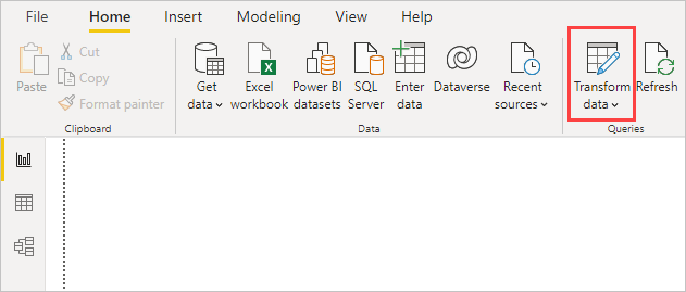 open the Power Query editor